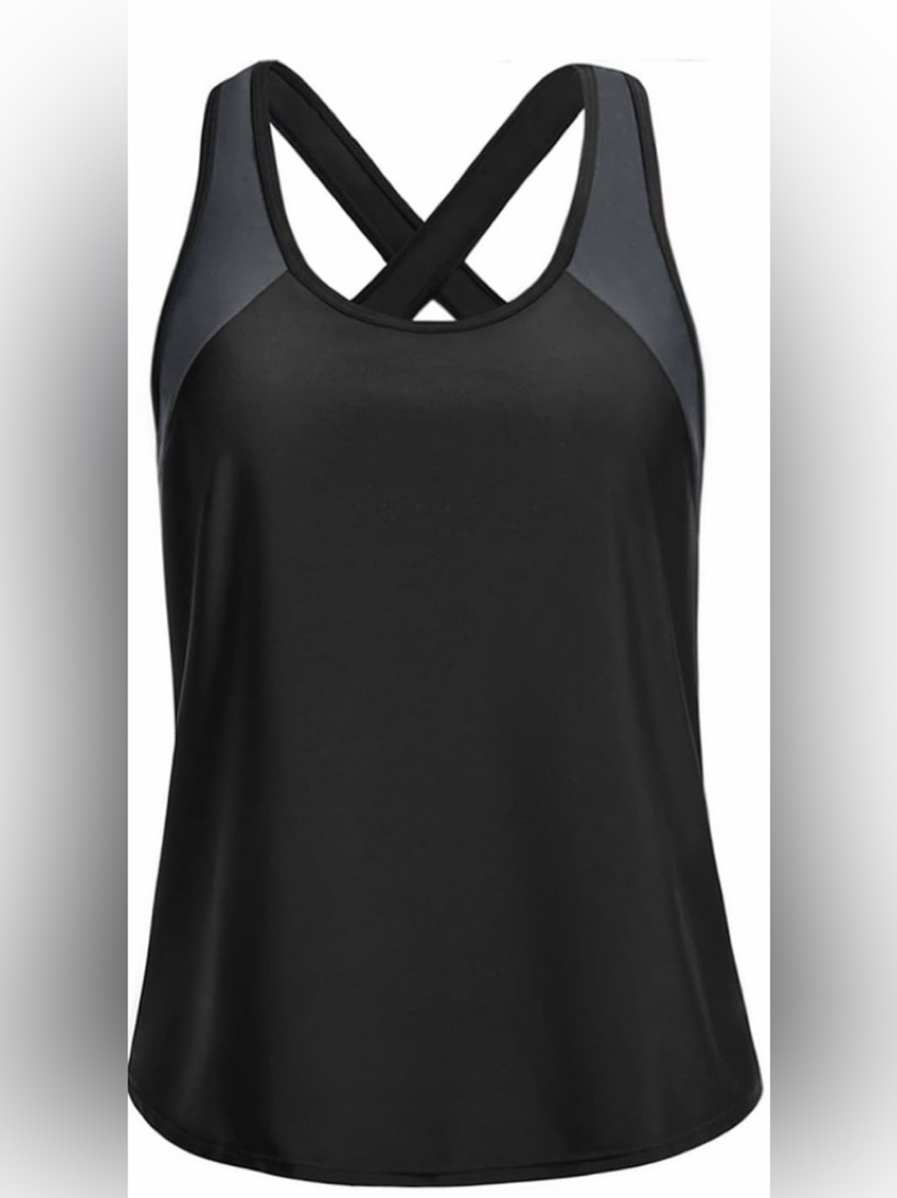 Ladies Black Swim Tank, L NEW